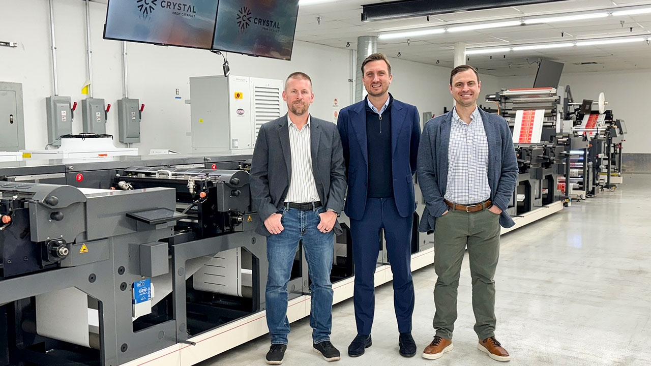 L-R: Zach King, chief financial officer; Lewis Cook, chief executive officer; Jefferson Dowdy, chief operational officer at Catapult Print.