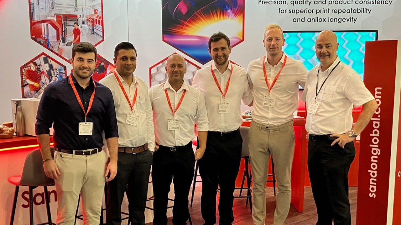 L-R: Jake Roberts, sales director; Tinku Sharma, sales manager for South Asia, Middle East and Africa; Paul Mitchell, regional sales manager for the UK and Ireland; Richard Millington, managing director; Daniel Niehues, regional sales manager for Europe and Stuart Mitchell, director of OEM and global sales support.