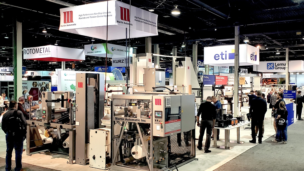 Martin Automatic, ETI, Lemu Group and Lundberg booths at Labelexpo Americas 2024