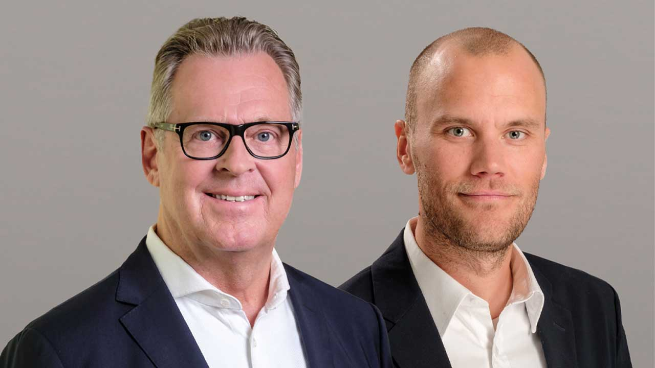 (L-R) Ralf Hildenbrand, president Americas and member of the group executive committee  and Christopher van Laack, vice president business unit paper and board EMEA and liquid food packaging at Siegwerk.
