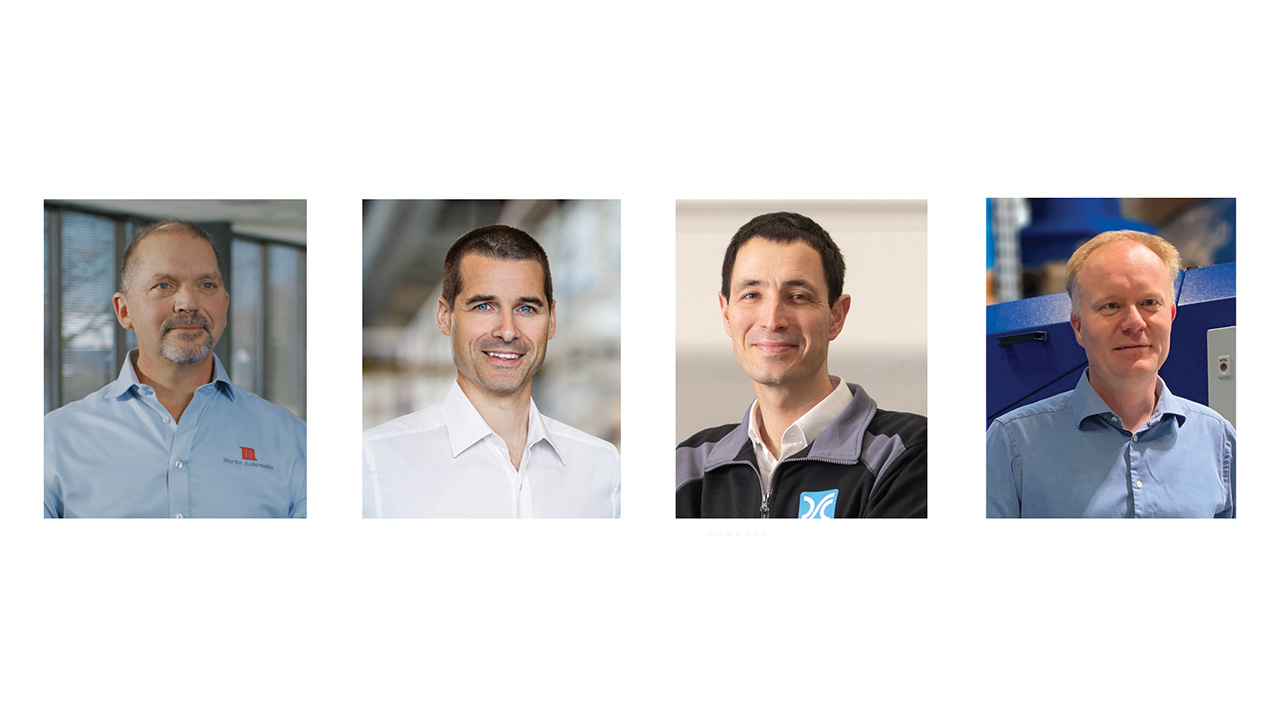 L-R: Gavin Rittmeyer, vice president of sales and marketing at Martin Automatic; Maxime Bayzelon, president of ETI Converting; Iñaki Larrea, CEO LemuGroup; and Karsten Kejlhof, CCO, Lundberg Tech.