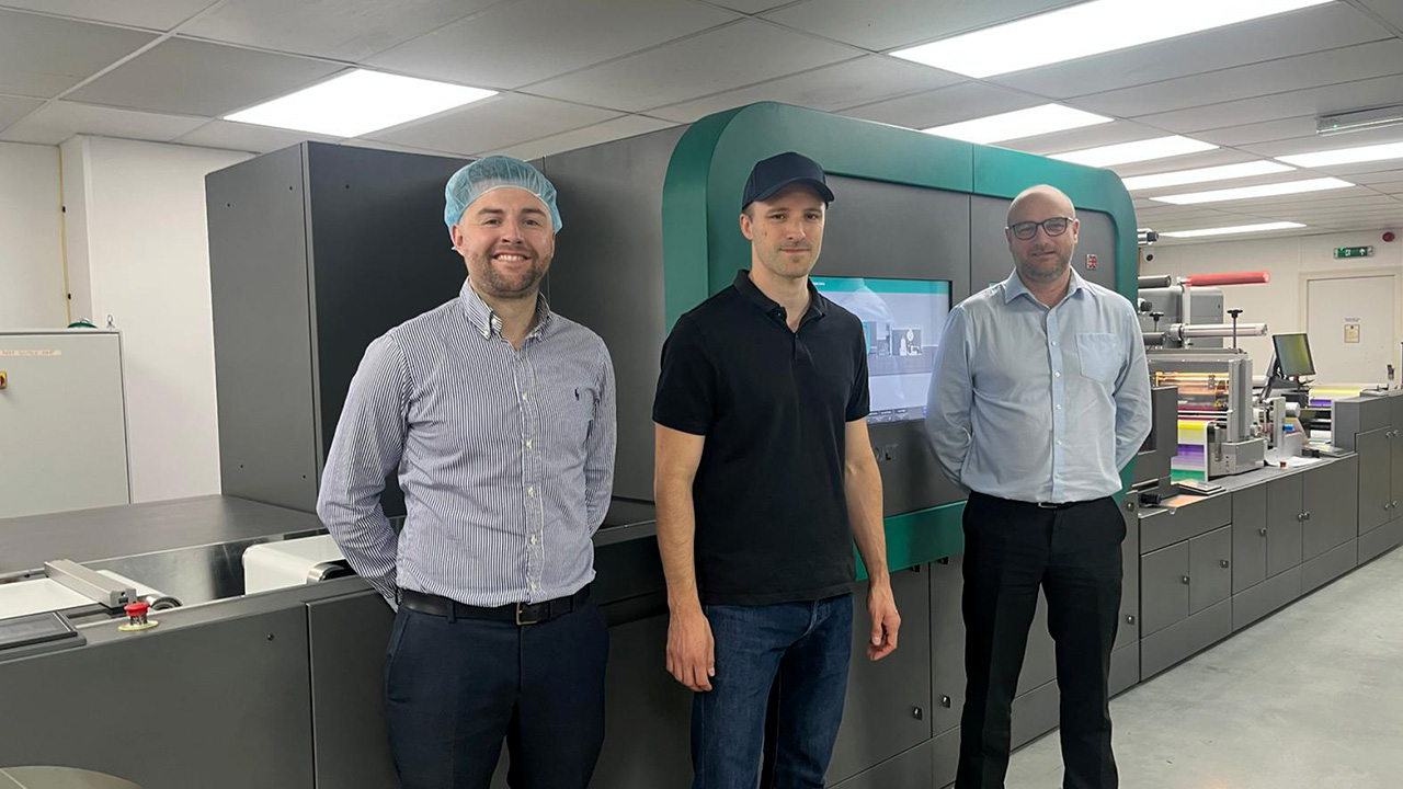 L-R - Richard Dimmock, international sales manager at Dantex Group; Dan Pole, studio and digital print manager at BS Labels and Justin Nowell, digital director at Dantex Group.