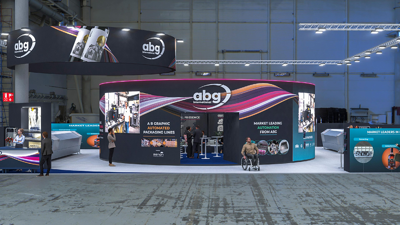 A rendering of the ABG booth at Labelexpo