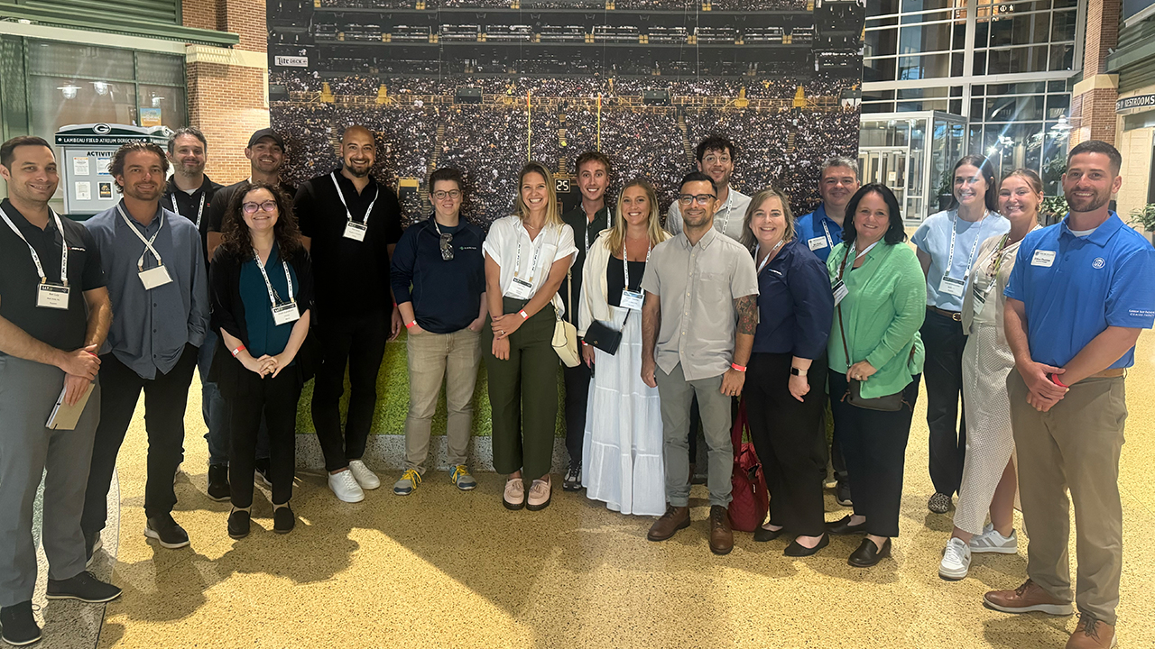 Some of the LLT excursion attendees at the Green Bay Packers stadium