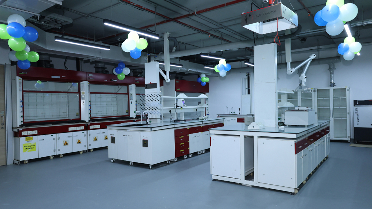 Archroma's Center of Innovation in India with balloons inside
