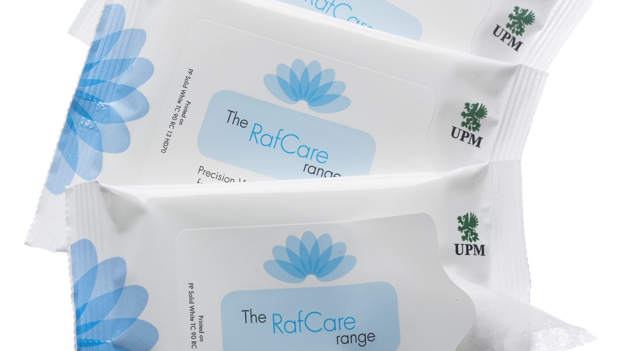 The RafCare range includes dedicated adhesives combined with clear and white polypropylene label faces in different thicknesses to meet resealable labeling needs in numerous applications, including personal care, home care and industrial The RafCare range includes dedicated adhesives combined with clear and white polypropylene label faces in different thicknesses to meet resealable labeling needs in numerous applications, including personal care, home care and industrial