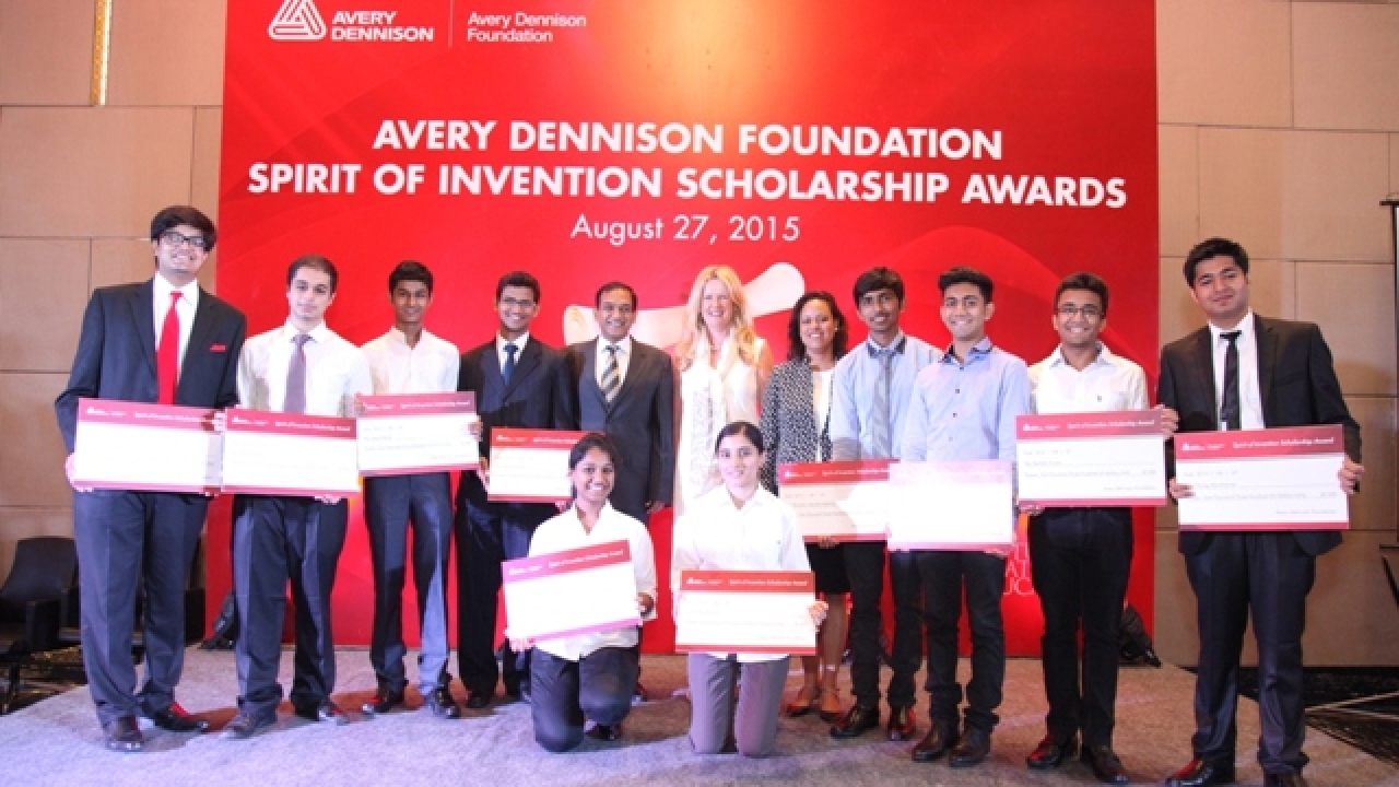 Anil Sharma and Alicia Procello Maddox with ten winners at Spirit of Invention (InvEnt) scholarship award held in Gurgaon Anil Sharma and Alicia Procello Maddox with ten winners at Spirit of Invention (InvEnt) scholarship award held in Gurgaon