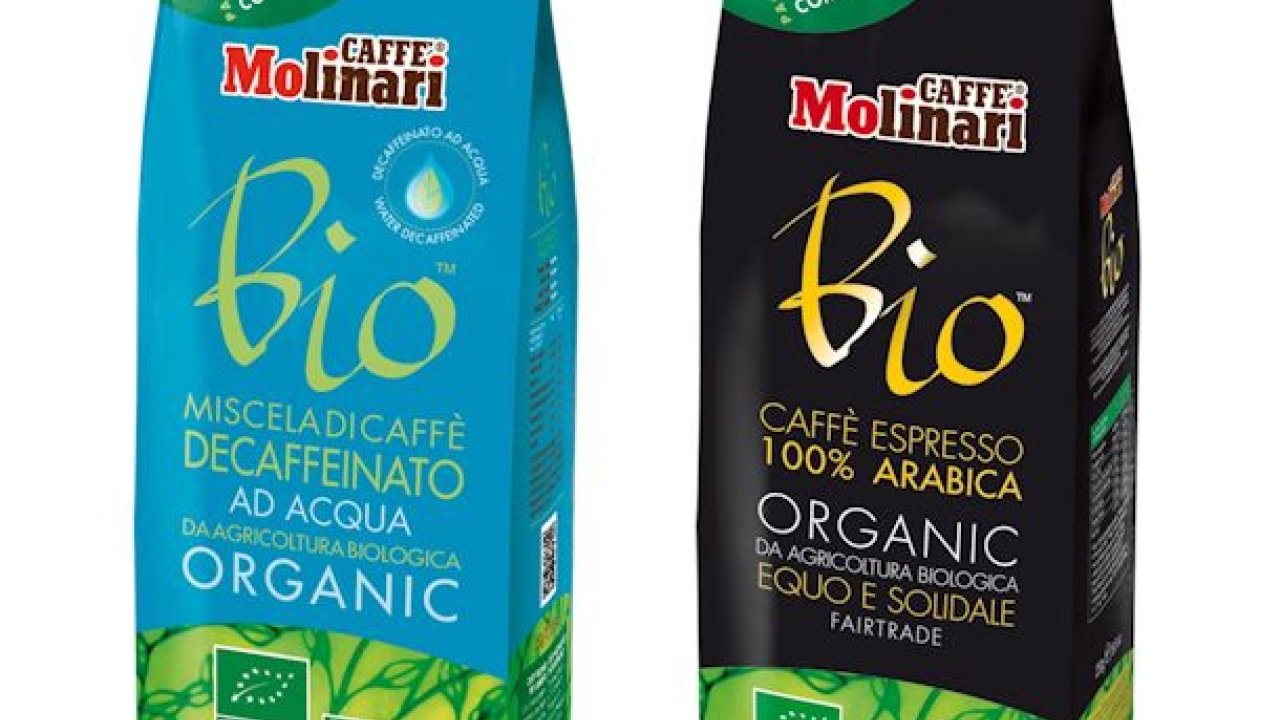 Caffè Molinari has introduced espresso and decaffiateda varieties of Bio in compostable packaging