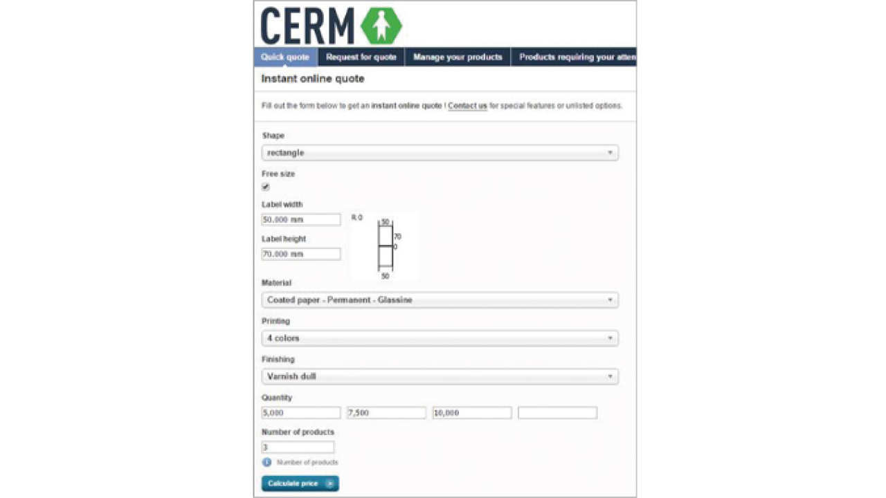 Estimating for label and package printing