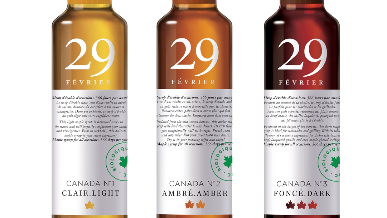 The labels for the six varieties were originally screen-printed opaque white followed by digital toner process for black and green, but are now produced digitally by Multi-Action Labels on its SPGPrints DSI