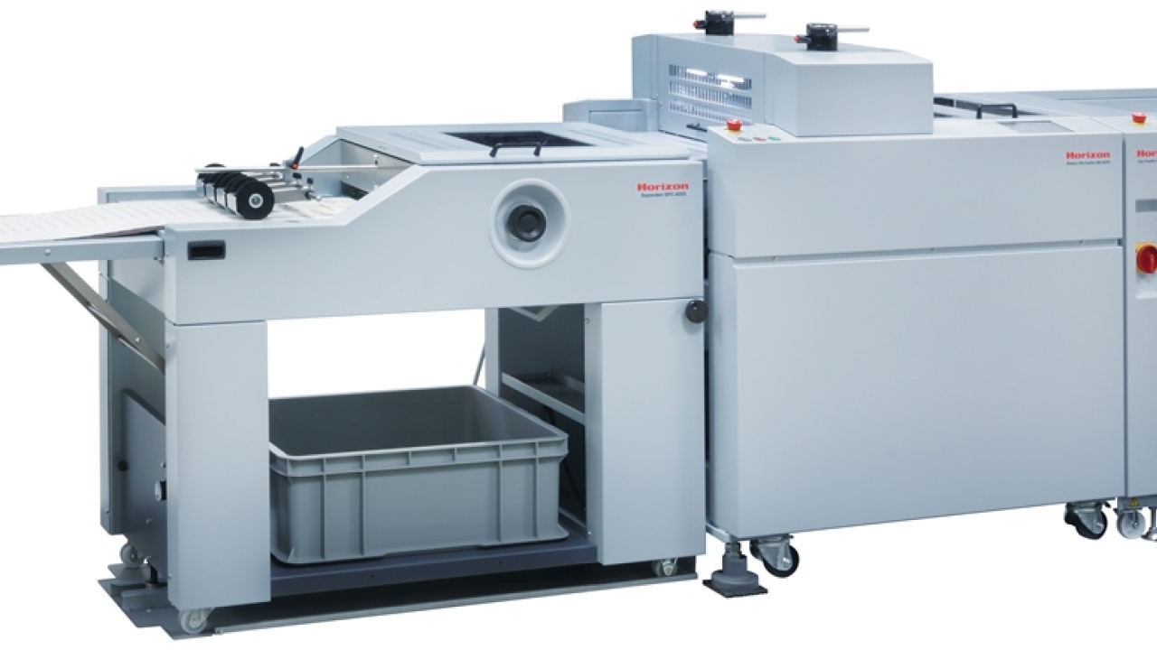 The Horizon RD-4055 can die-cut, kiss-cut, crease, perforate, slit, hole punch and round corner in one process for digital and offset printed sheets