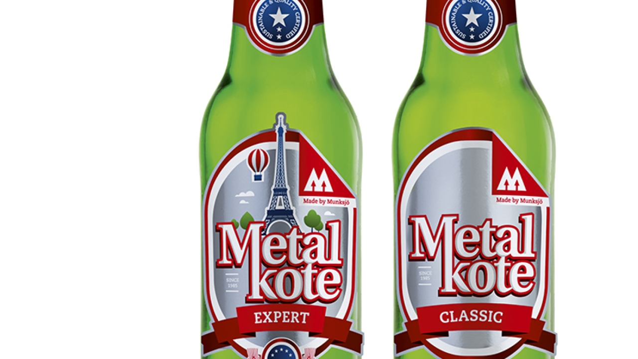 Metalkote Expert is intended for returnable beer bottles and Metalkote Classic for one-way beer bottles, and both are one-side coated papers