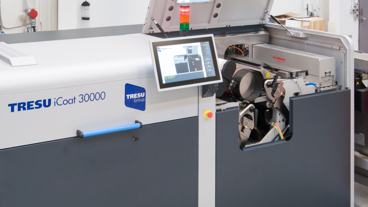 Double digit sales of the B2 format Tresu iCoat 30000 fitted with the Vetaphone VE1A-J corona units are anticipated in 2016 Double digit sales of the B2 format Tresu iCoat 30000 fitted with the Vetaphone VE1A-J corona units are anticipated in 2016