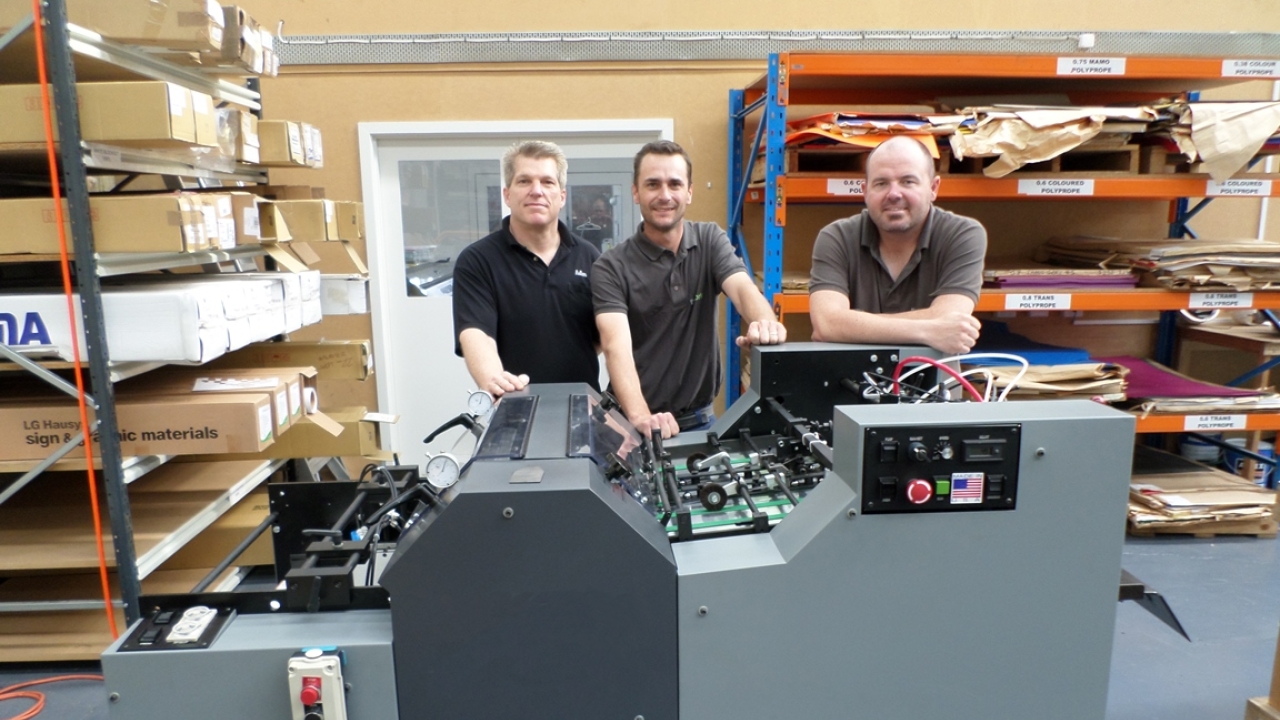 Pictured (from left): TWPG employees Marcus and Andrew, and Rollem International technician Brian Simons