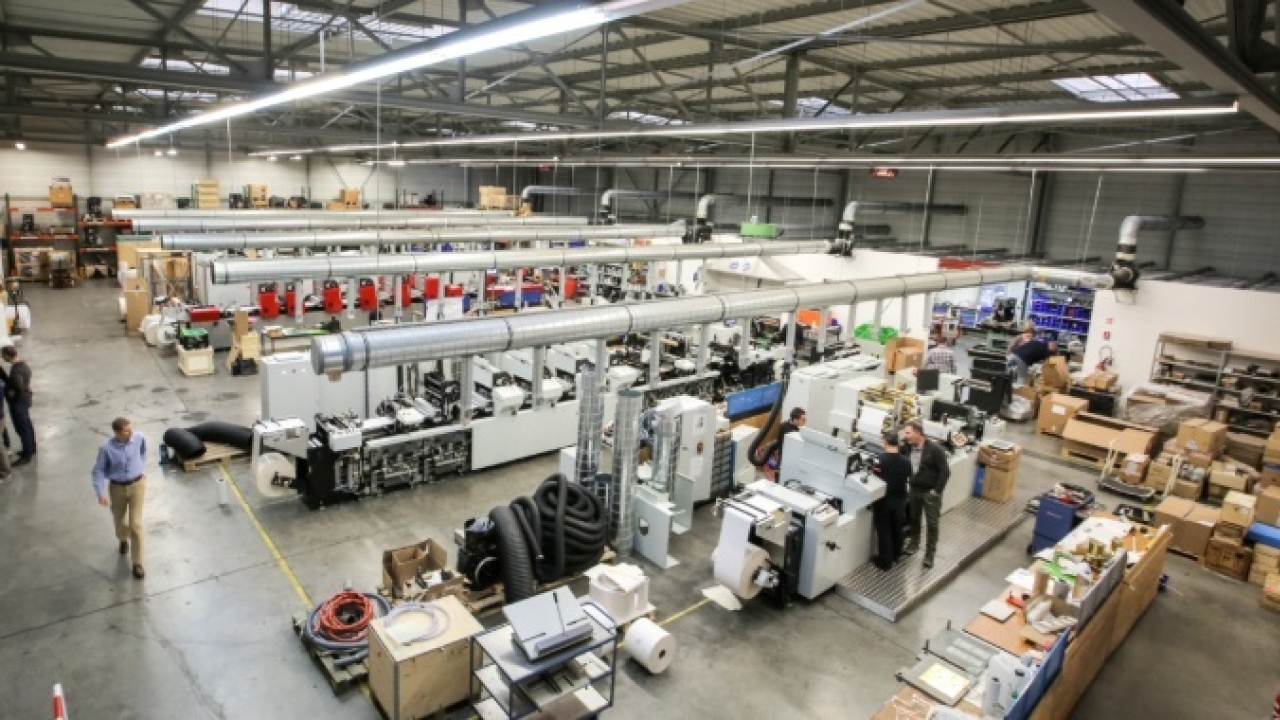 An Imprima waterless offset printing plate on a Codimag press