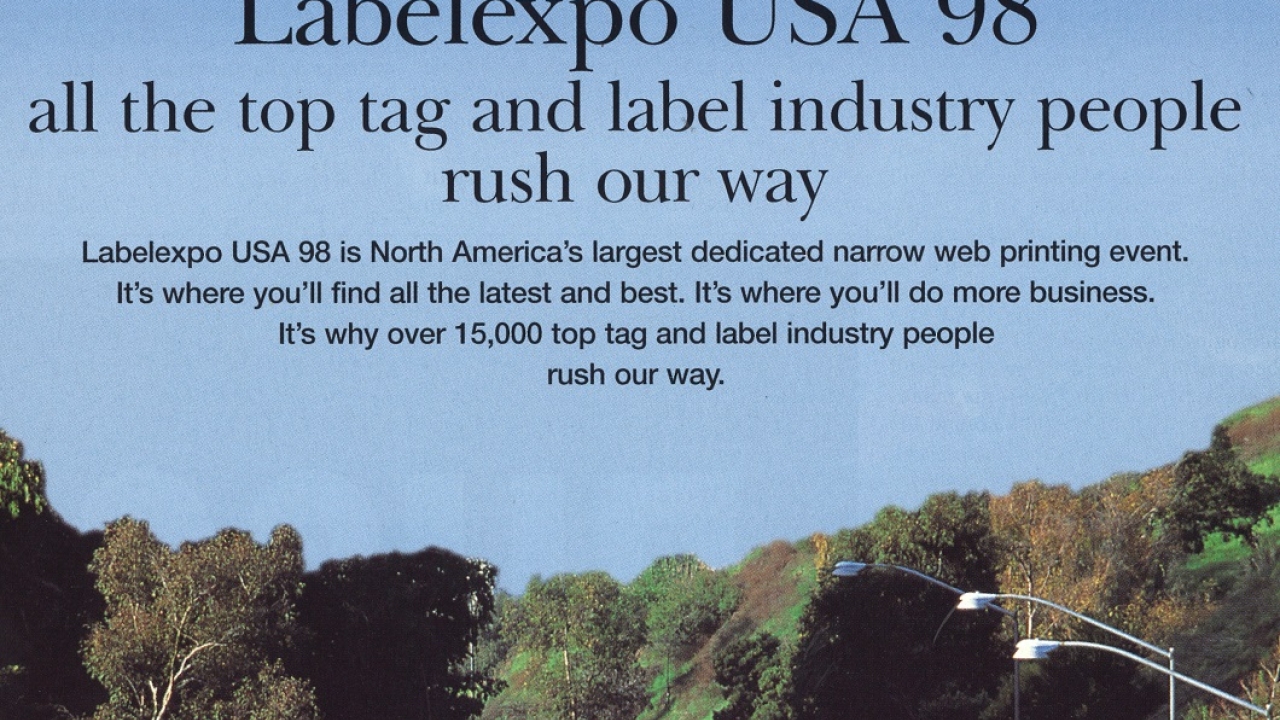 Labelexpo USA 98 was the sixth edition of the show in North America Labelexpo USA 98 was the sixth edition of the show in North America