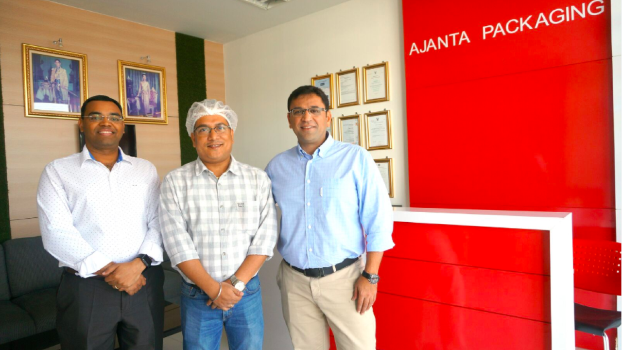 Ajanta Packaging's managing director Chandan Khanna with his core team at the Thai unit Ajanta Packaging's managing director Chandan Khanna with his core team at the Thai unit