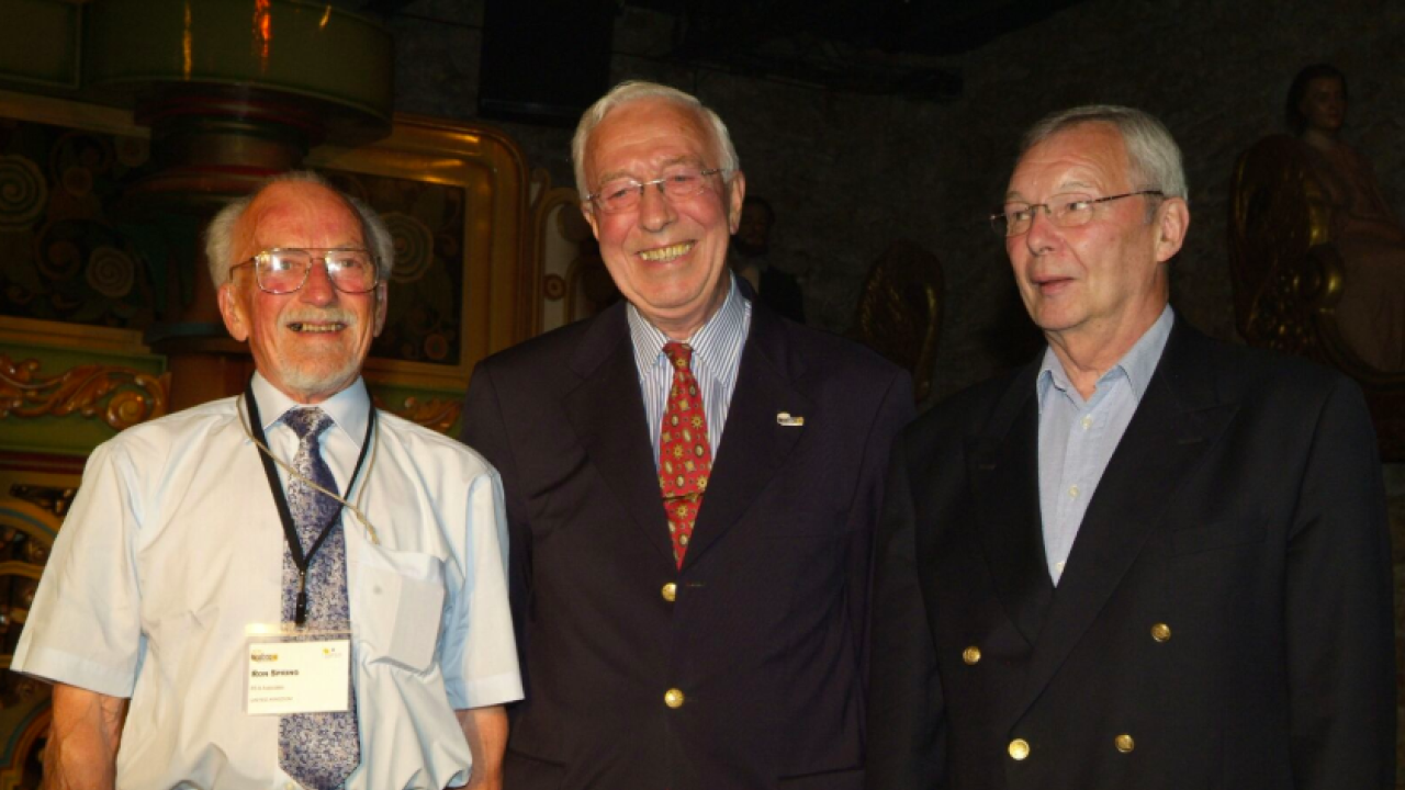 L-R: Ron Spring, Mans Lejeune and Mike Fairley at the Finat Congress in 2008