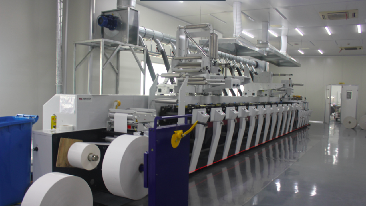 Mark Andy P5 flexo press at Super Labels Mark Andy P5 flexo press at Super Labels