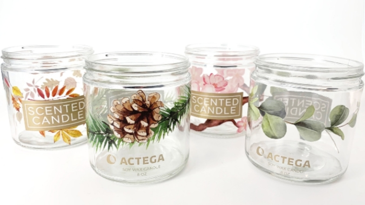 Signite decorated candle containers demonstrate high degree of heat resistance