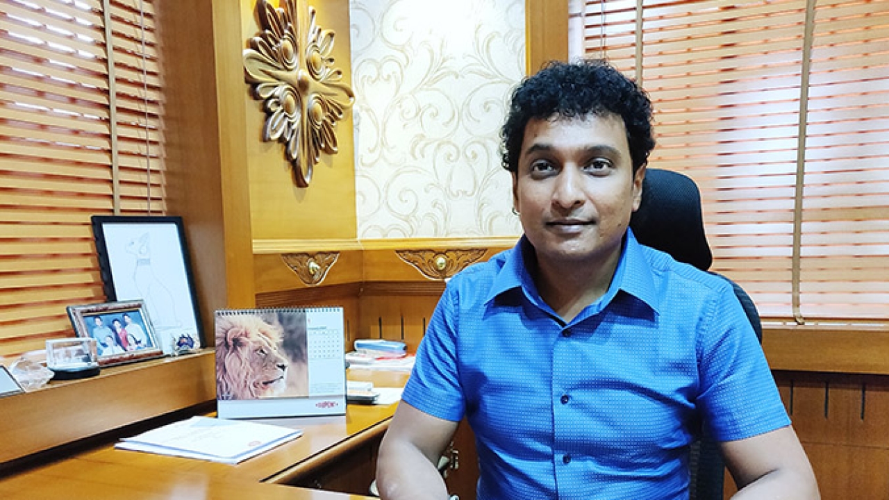 Jaichandra, director of Veepee Graphic Solutions, at his office in Bengaluru