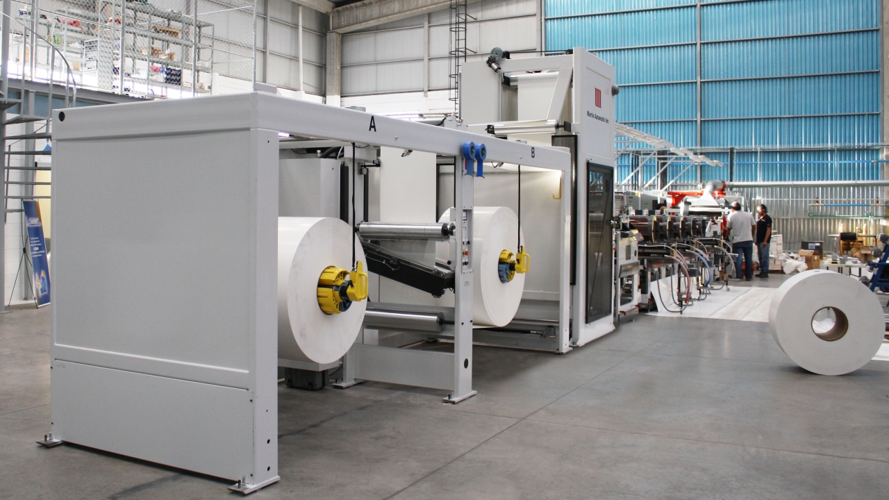 A Martin Automatic MBX butt splicer boosts paper cup production efficiency on new Omet press A Martin Automatic MBX butt splicer boosts paper cup production efficiency on new Omet press