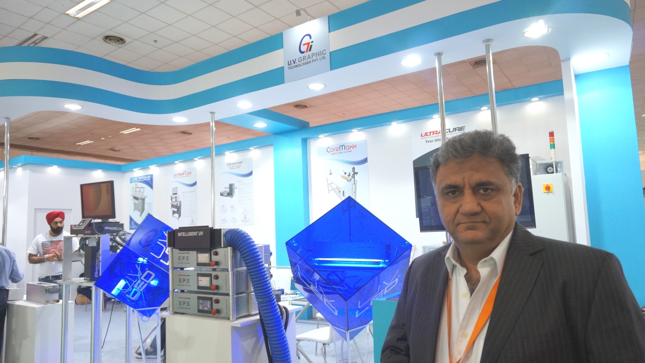 Abhay Datta, director, U V Graphic Technologies with all-new LED UV curing systems