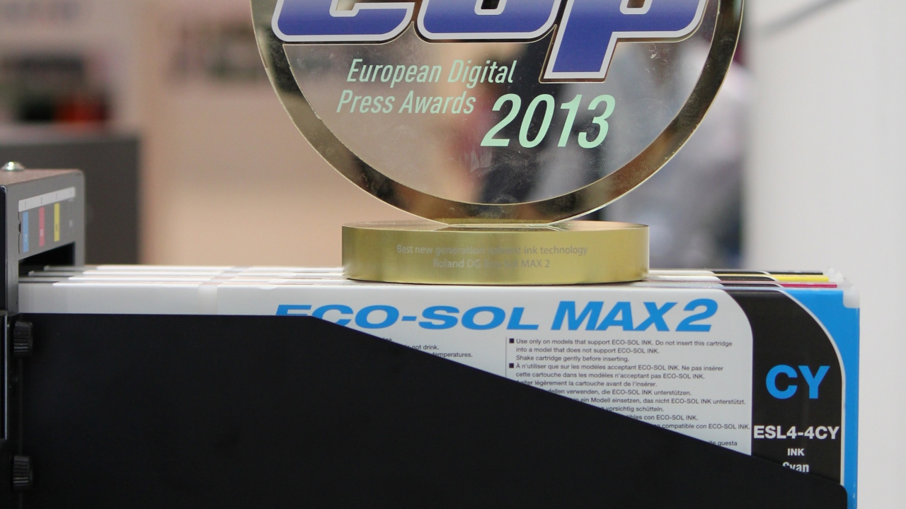 The EDP Award as seen on the Roland DG stand at FESPA 2013