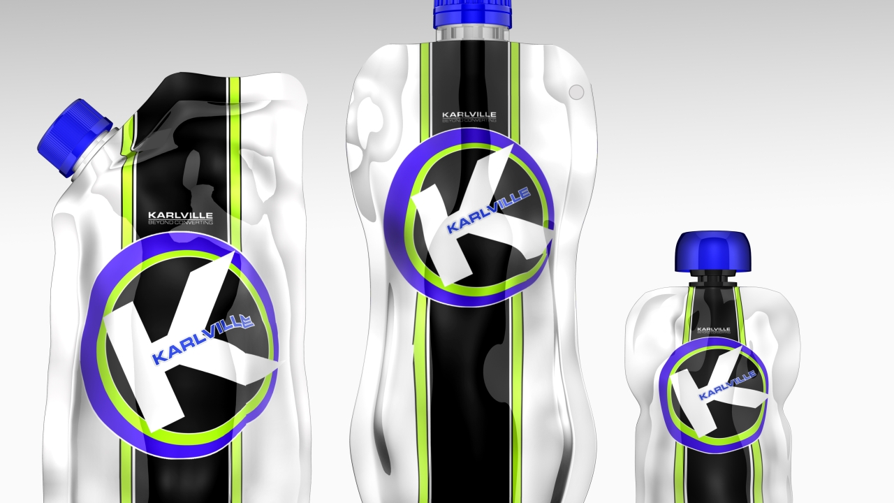 Examples of various pouches with spouts made possible with Karlville equipment