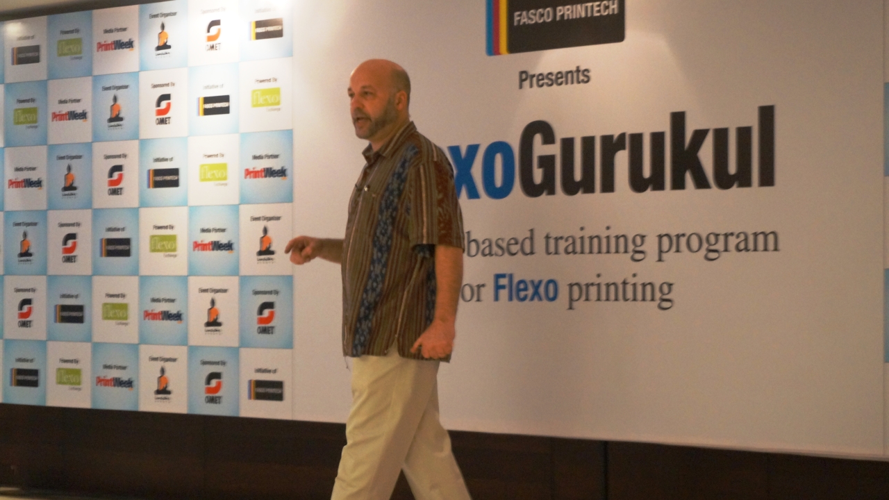 Frank Burgos teaching during the first season of FlexoGurukul Frank Burgos teaching during the first season of FlexoGurukul
