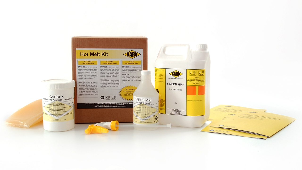 Gard Chemicals, a specialist manufacturer of adhesive cleaners and release agents for both hot and cold glues to the food, drink, packaging and associated industries, has developed a technologically advanced range of industry approved chemicals to prevent unwanted adhesion