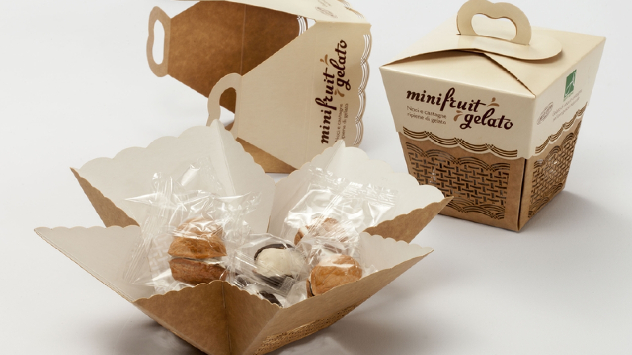 Pringraf entered and won design awards with a gelato box package finished on a Highcon Euclid Pringraf entered and won design awards with a gelato box package finished on a Highcon Euclid