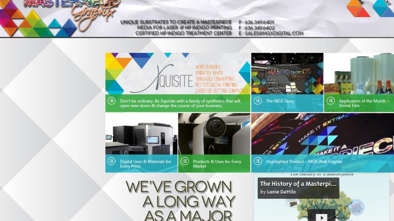 Masterpiece Graphix debuts new website and material offerings Masterpiece Graphix debuts new website and material offerings