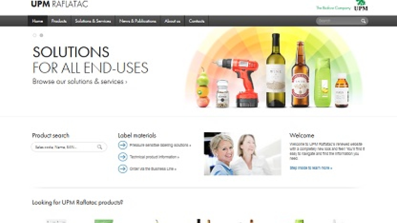 The website, at www.upmraflatac.com, is multi-device compatible and calibrates itself according to whether it is being accessed via desktop computer The website, at www.upmraflatac.com, is multi-device compatible and calibrates itself according to whether it is being accessed via desktop computer