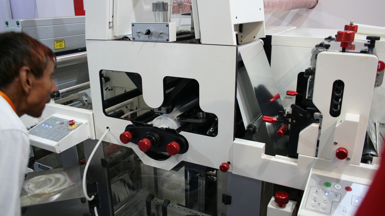 Nilpeter has shown for the first time an Indian-built FB-3300S 8-color UV flexo press with in-line gravure