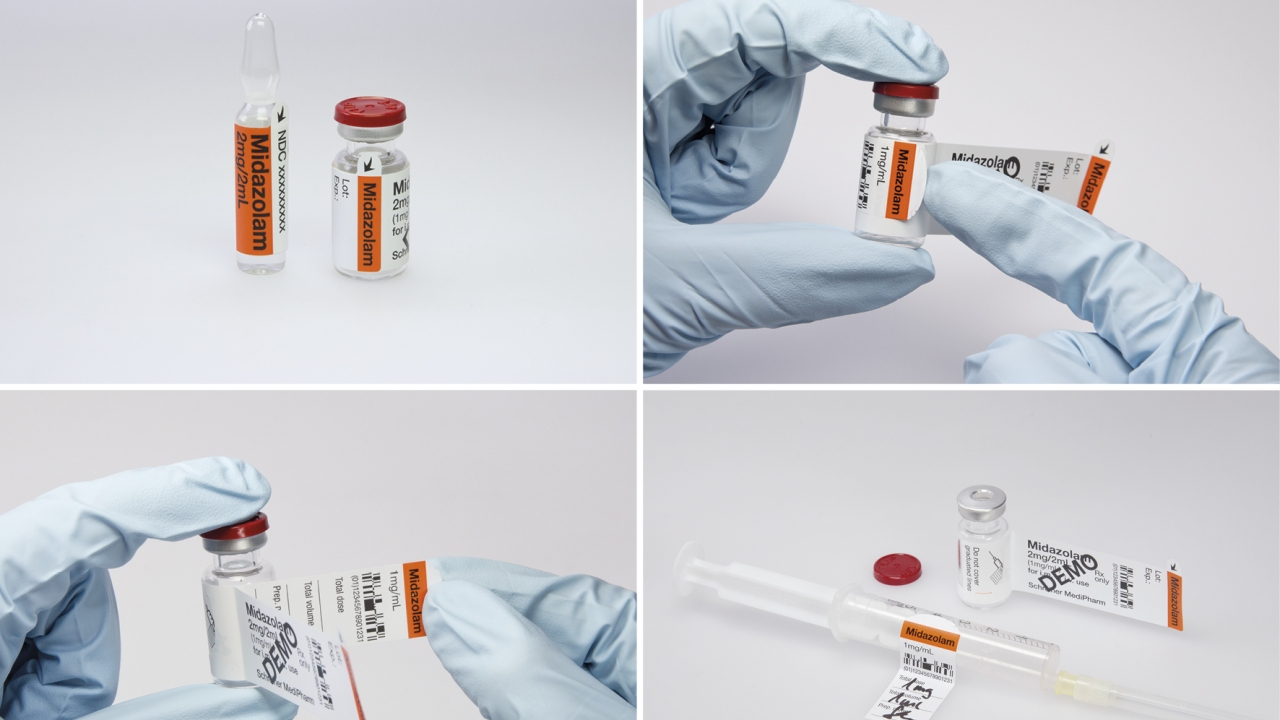 Detachable single-wrap labels designed to reduce risk of parenteral dispensing errors