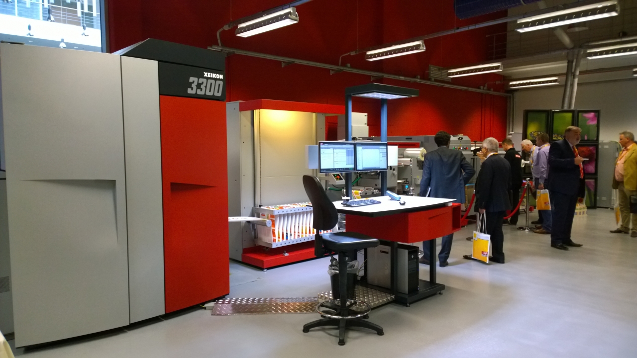 A Xeikon 3300 was printing and converting pharmaceutical labels at Xeikon Café Packaging Innovations