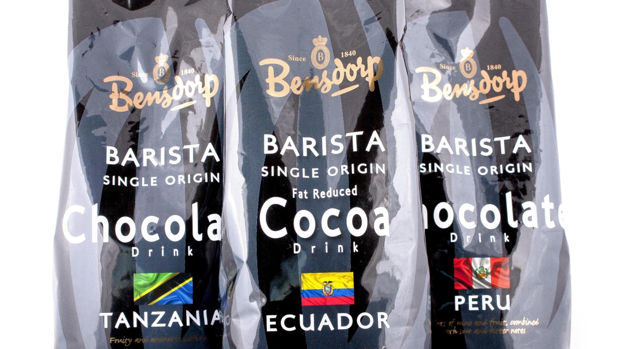 The Barista single origin range from Bensdorp, a Barry Callebaut brand, consists of three variants of drink powder The Barista single origin range from Bensdorp, a Barry Callebaut brand, consists of three variants of drink powder