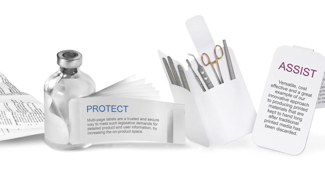 An additive can be applied as a floodcoat to multi-page labels, wet peel labels, linerless labels, single ply labels and patient information leaflets