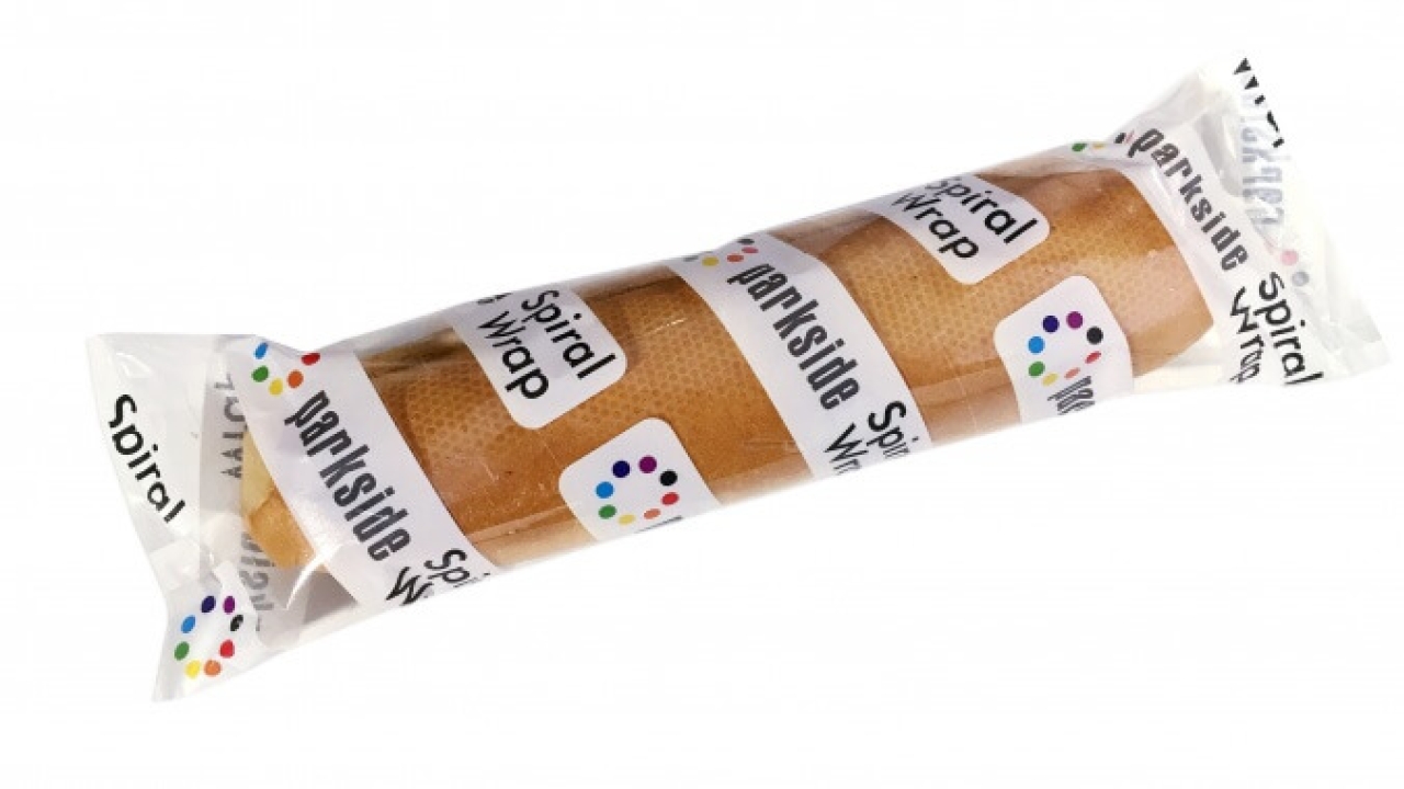 Parkside’s spiral wrap product is a flexible pack that allows consumers to peel away the packaging in a spiral motion