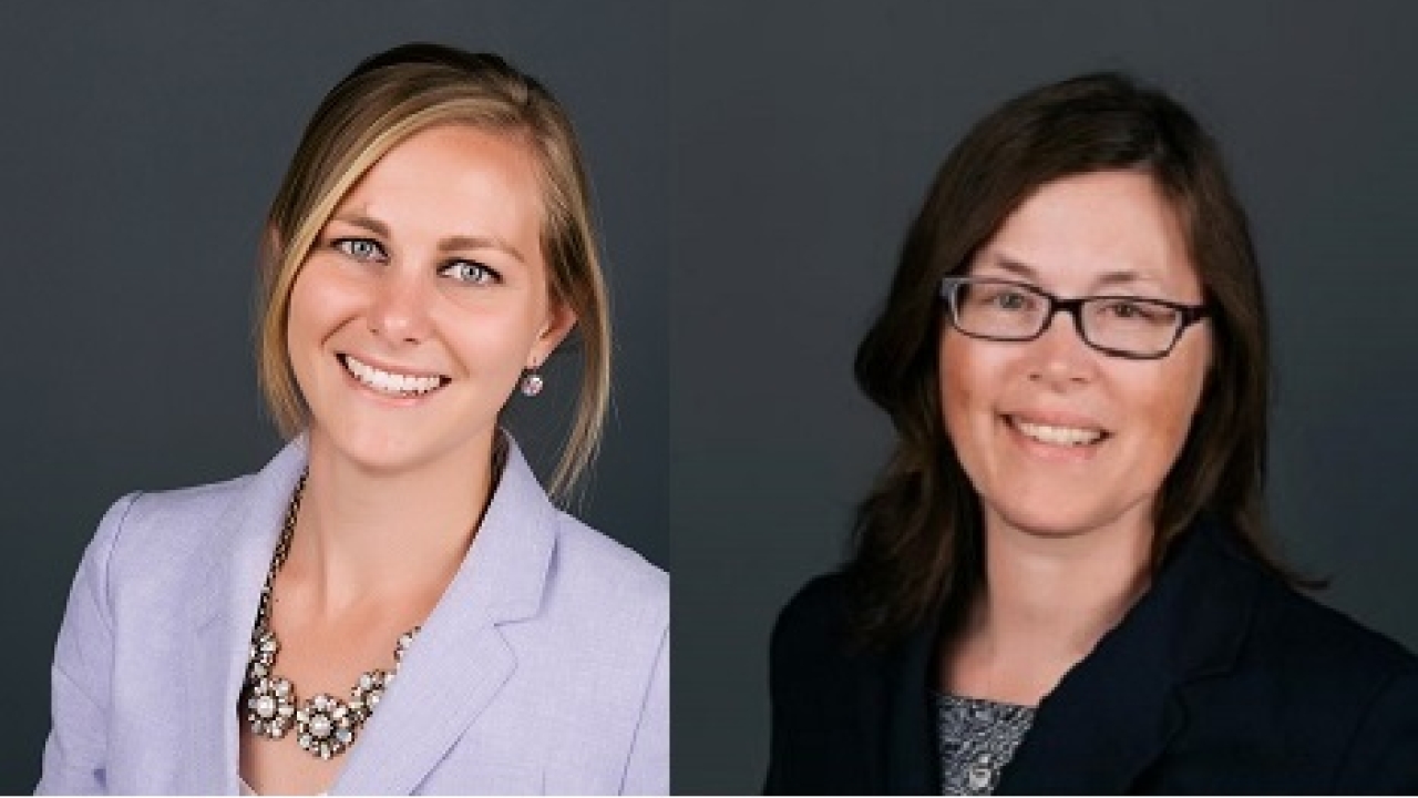 Left: Amanda Whaley Right: Tammy Williamson Toray Plastics (America) promotes two in the Torayfan polypropylene film division