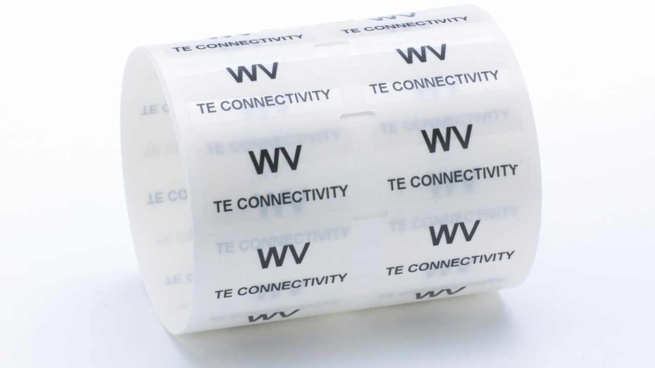 TE Connectivity launches white vinyl labels