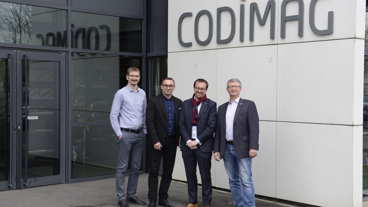 Pictured (from left): Pierre Panel, Codimag; Robert Drozd, Graw; Benoit Demol, Codimag; Michał Brendzel, Graw Pictured (from left): Pierre Panel, Codimag; Robert Drozd, Graw; Benoit Demol, Codimag; Michał Brendzel, Graw