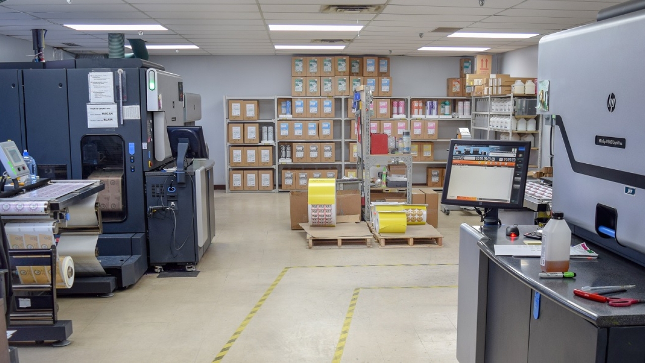 At its Edmonton production plant, Jet Label has doubled up on all equipment, including twin HP Indigo digital presses