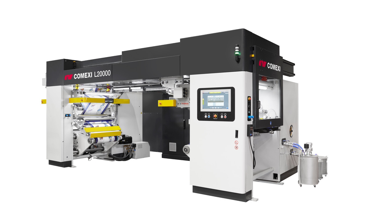 The Comexi L20000 is a water-based laminator developed in partnership with HP Indigo to complement the 20000 digital press