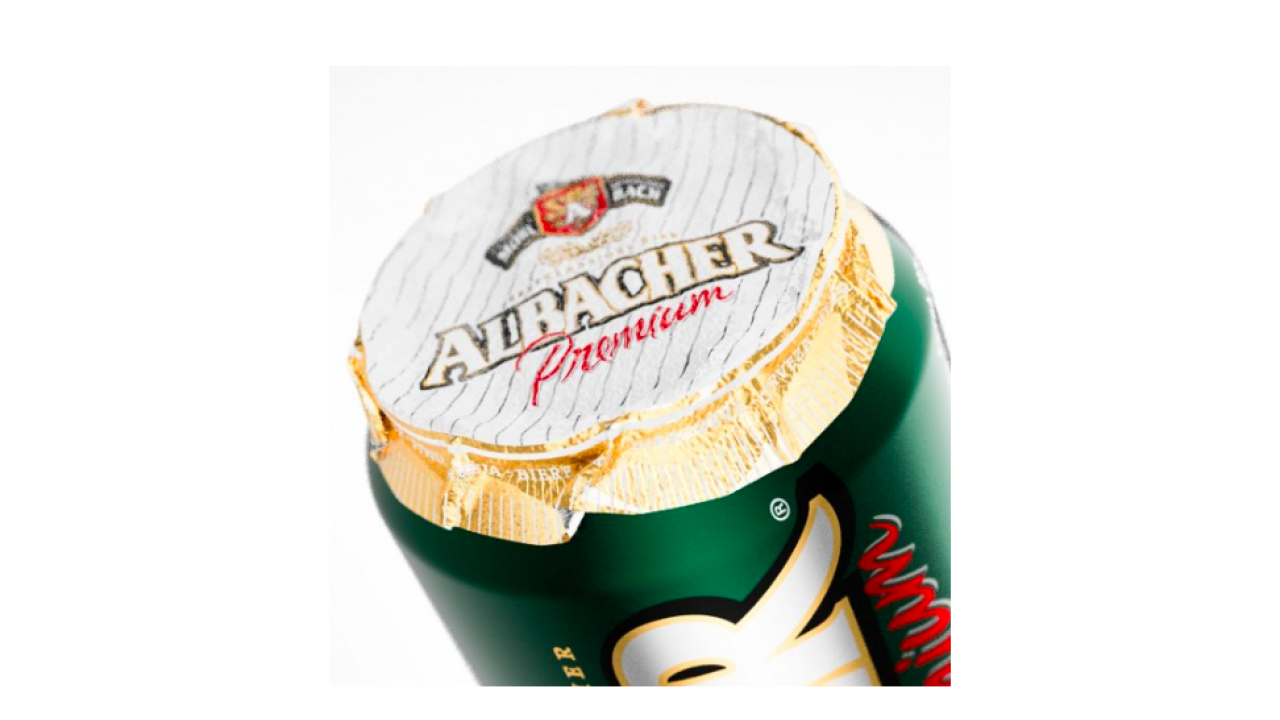 Albacher uses new foil lid labels from MCC