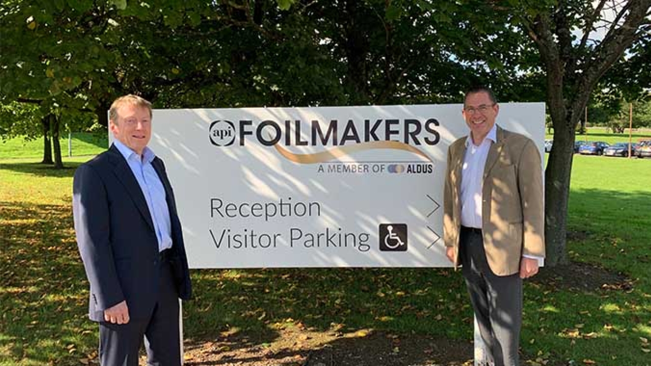 (L-R) Will Oldham, chairman and Kenny Gilmour, managing director of API Foilmakers 