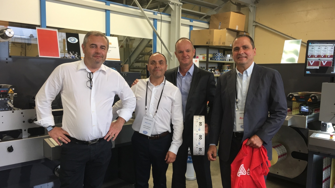 Pictured (from left): Laurent Owezareck, Avery Dennison; Sandro Gardoch, Smag Graphique; Rateau Stephane. Smag Graphique; Jordi Baeta, Avery Dennison