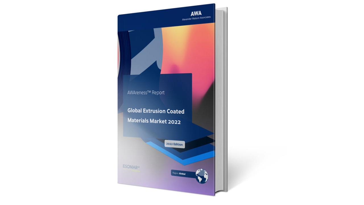  AWA has released the latest AWAreness report, Global Extrusion Coated Materials Market 2022, estimating that the global market for extrusion coating is expected to grow the fastest in Asia, with a CAGR of 4.7 percent between 2021 and 2024