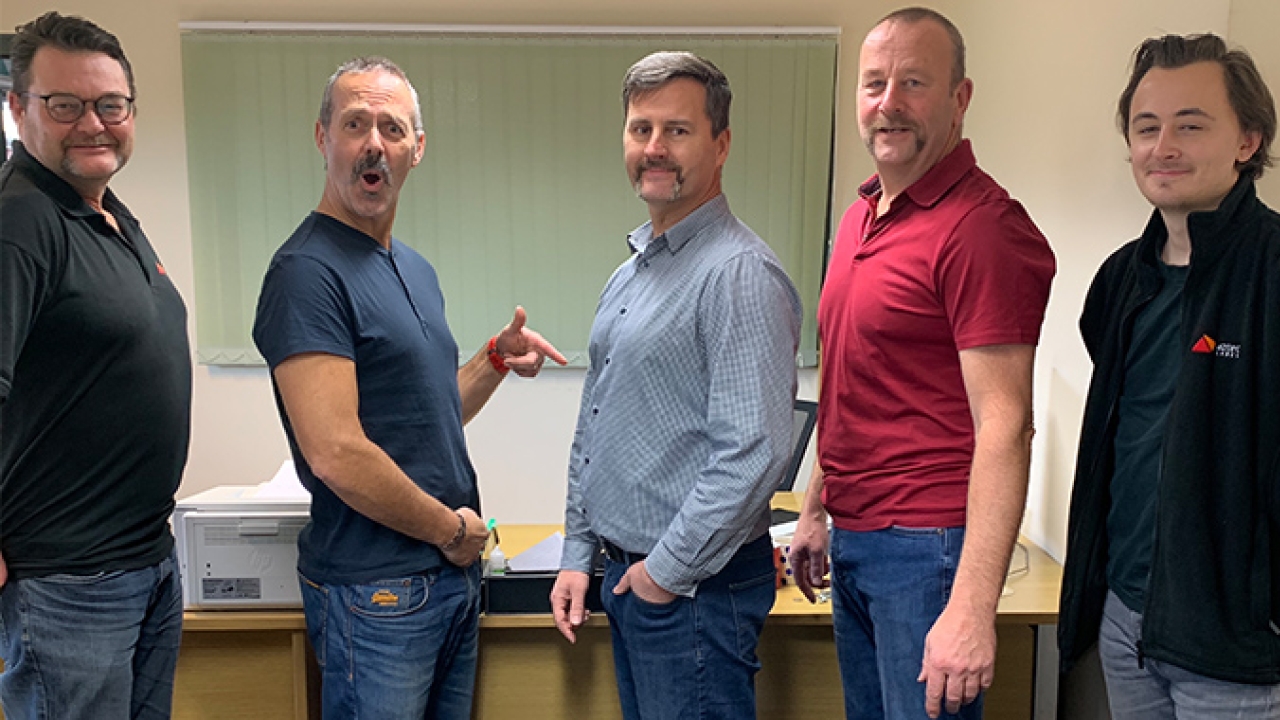 Aztec Label employees have raised nearly GBP 500 for men’s health charity, Movember, after shrinking their waistlines and resisting the itch of growing facial hair